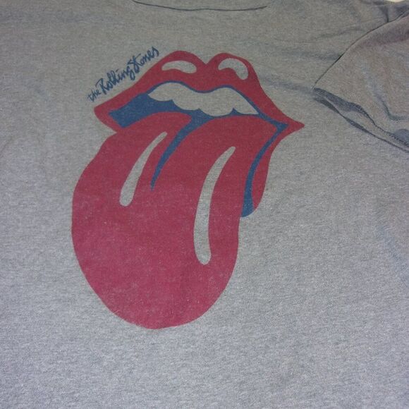 Old Navy Womens The Rolling Stones Logo Graphic T-Shirt Gray Sz. XL - Picture 5 of 6